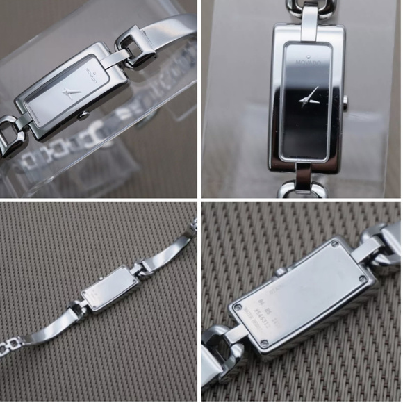 RARE AUTH SWISS MOVADO MIRROR DIAL, SS Bracelet main image 8